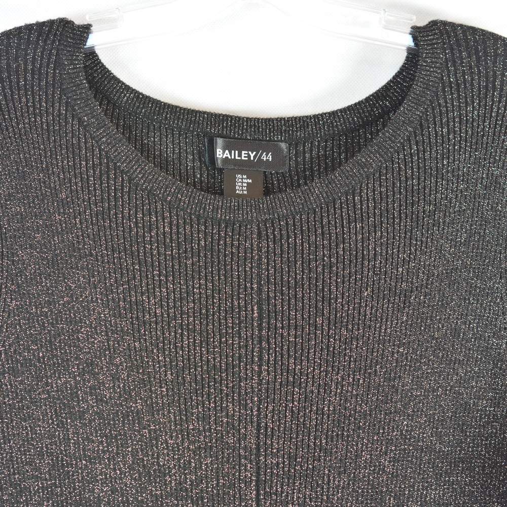 Knit dress silver flecks SZ M Bailey /44 NWT